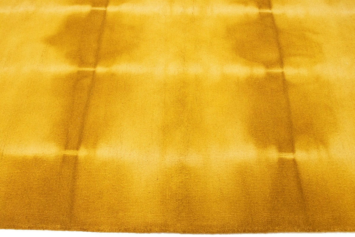 Golden Yellow Tie-Dye Design 5X8 Hand-Tufted Modern Rug Contemporary Carpet