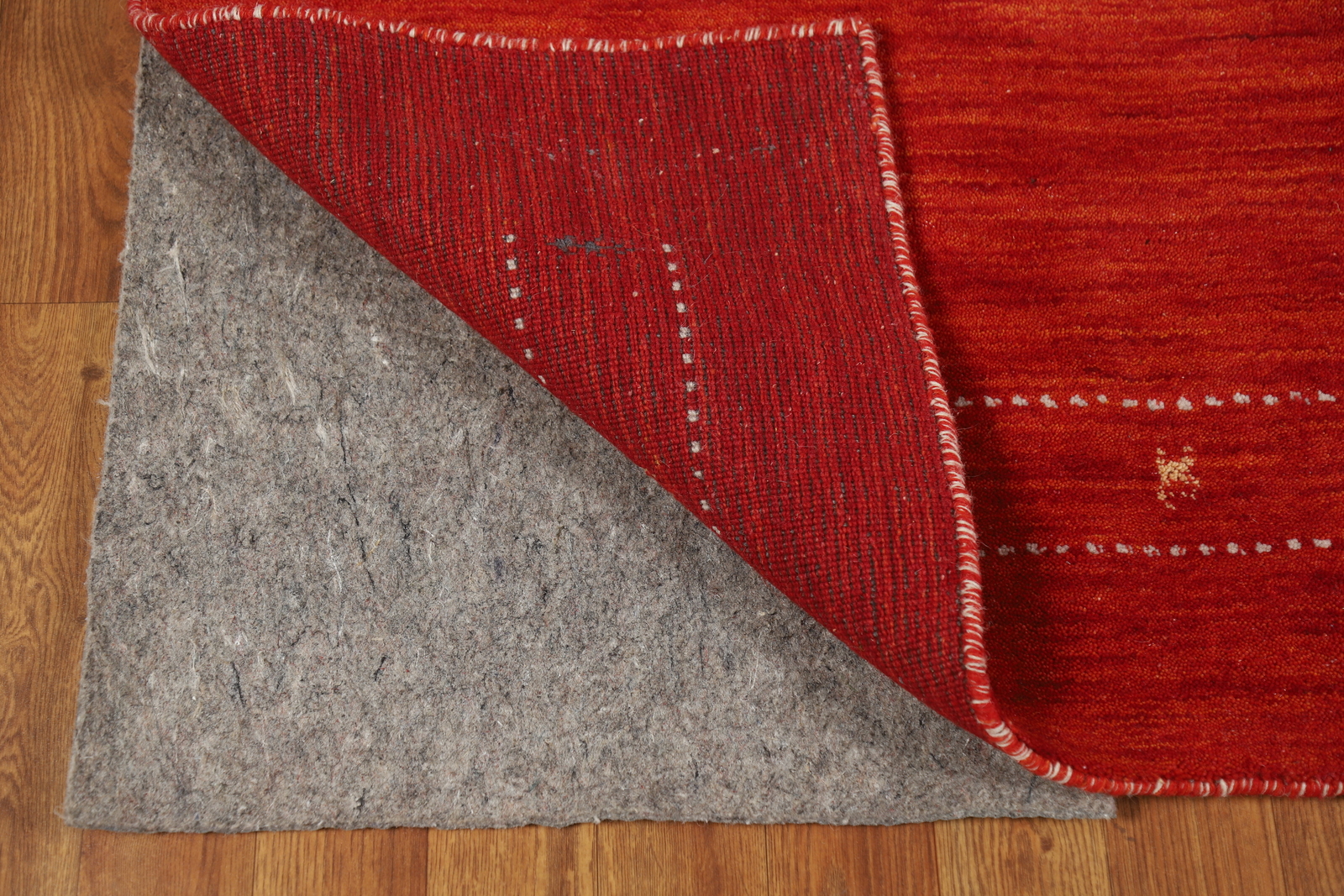 Artisan-crafted Orange Gabbeh Rug Wool Handmade Bedroom Carpet 5×6 ft.