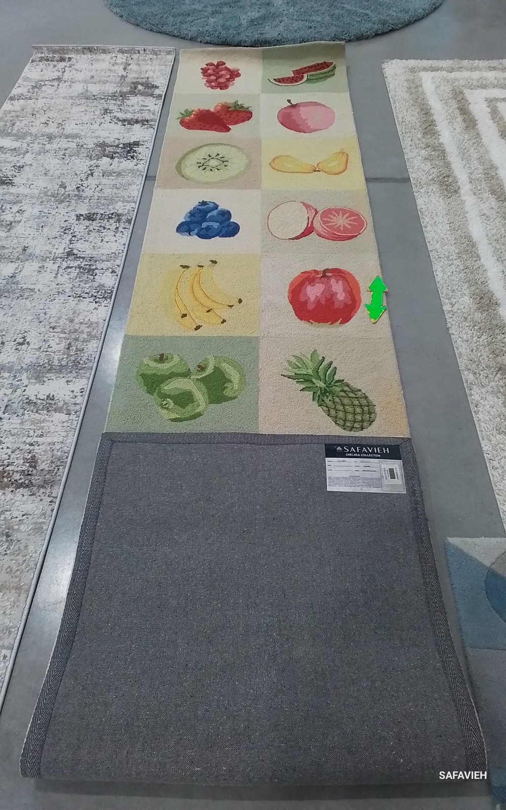 IVORY 2′-6″ x 12′-0″ Stained Rug, Reduced Price 1172801761 HK268A-212