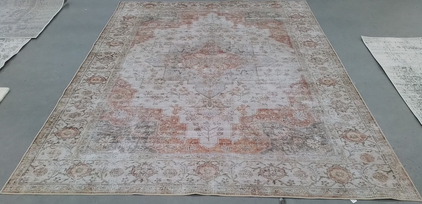 LIGHT GREY / RUST 8′-0″ x 10′-0″ Flaw in Rug, Reduced Price 1172778129 TSN105F-8
