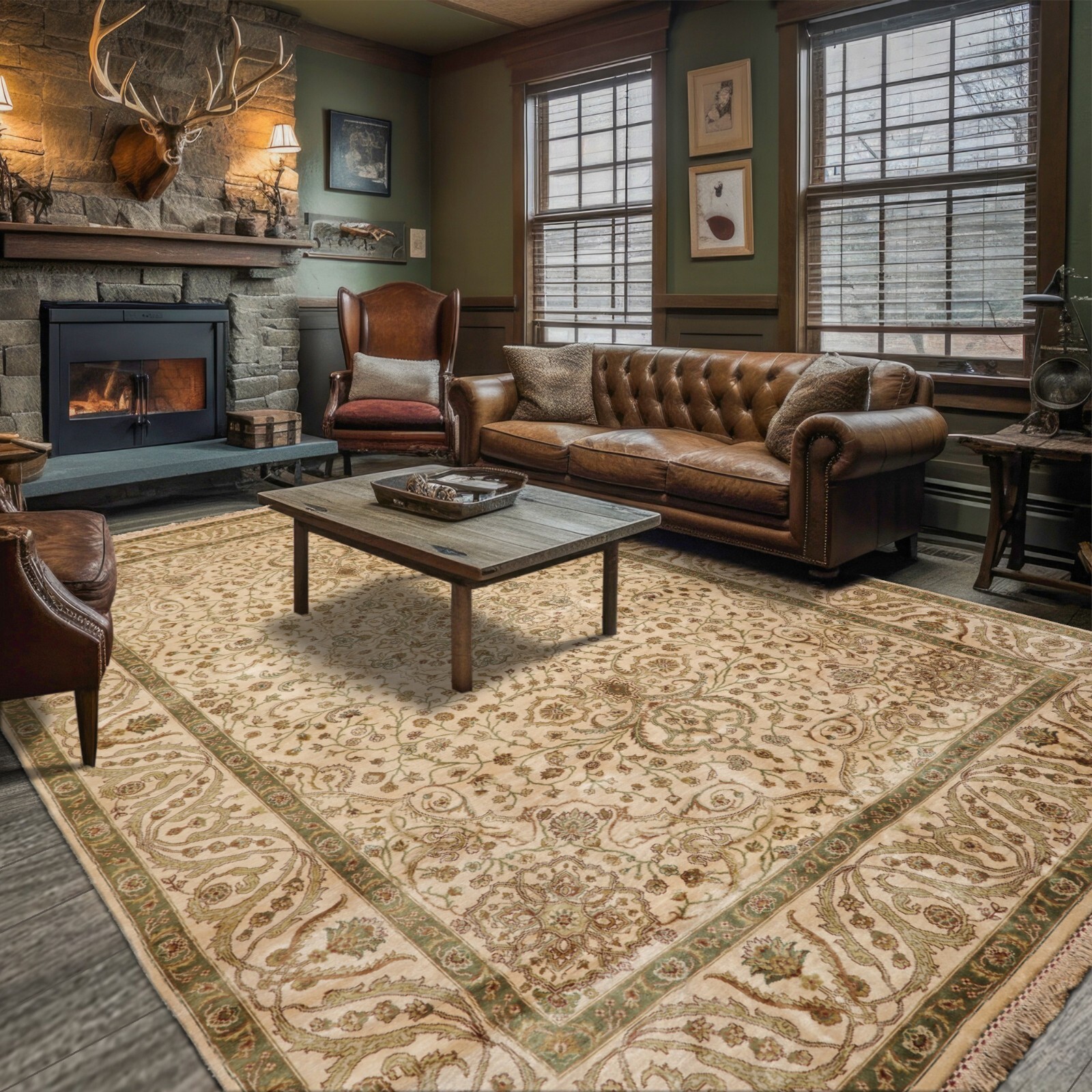 6’2″ x 8’10” Hand Knotted 100% Silk Traditional 250 KPSI Oriental Area Rug Beige