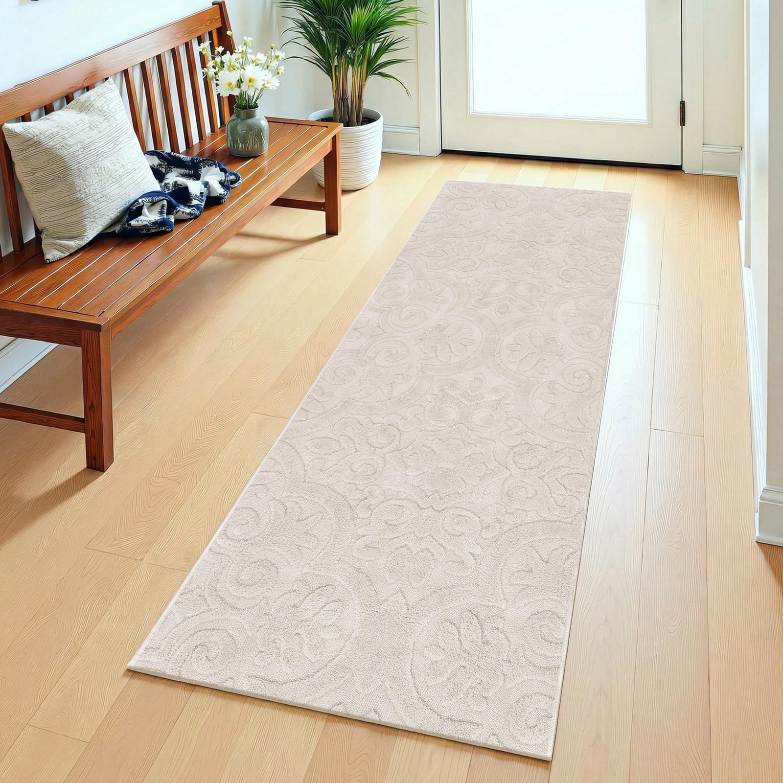 U’Artlines 2x6ft Hallway Runner Rug, Non Slip Washable Kitchen Rugs, Neutral …