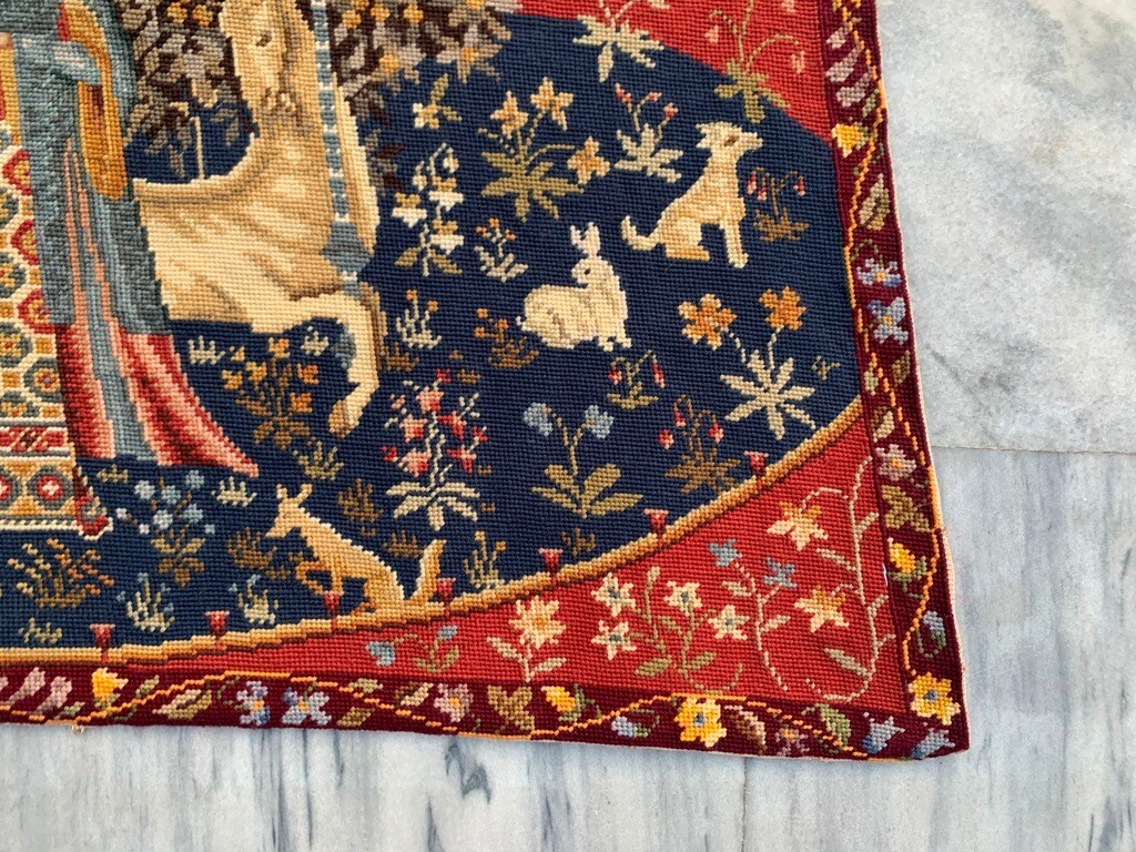 Vintage Tapestry, Unicorn French Tapestry Pictorial Tapestry Home Decor 2×3 ft