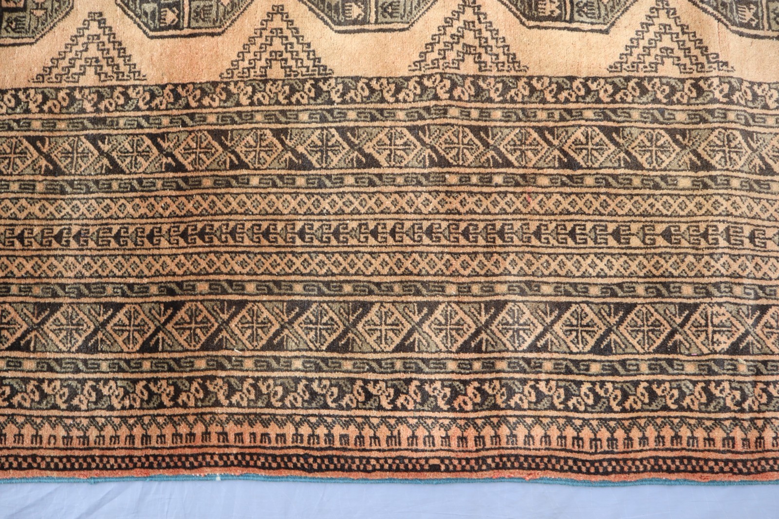6’5×9’0 ft Afghan Handmade Wool Oriental Rug / Turkmen Tribal Rug / Kitchen Rug