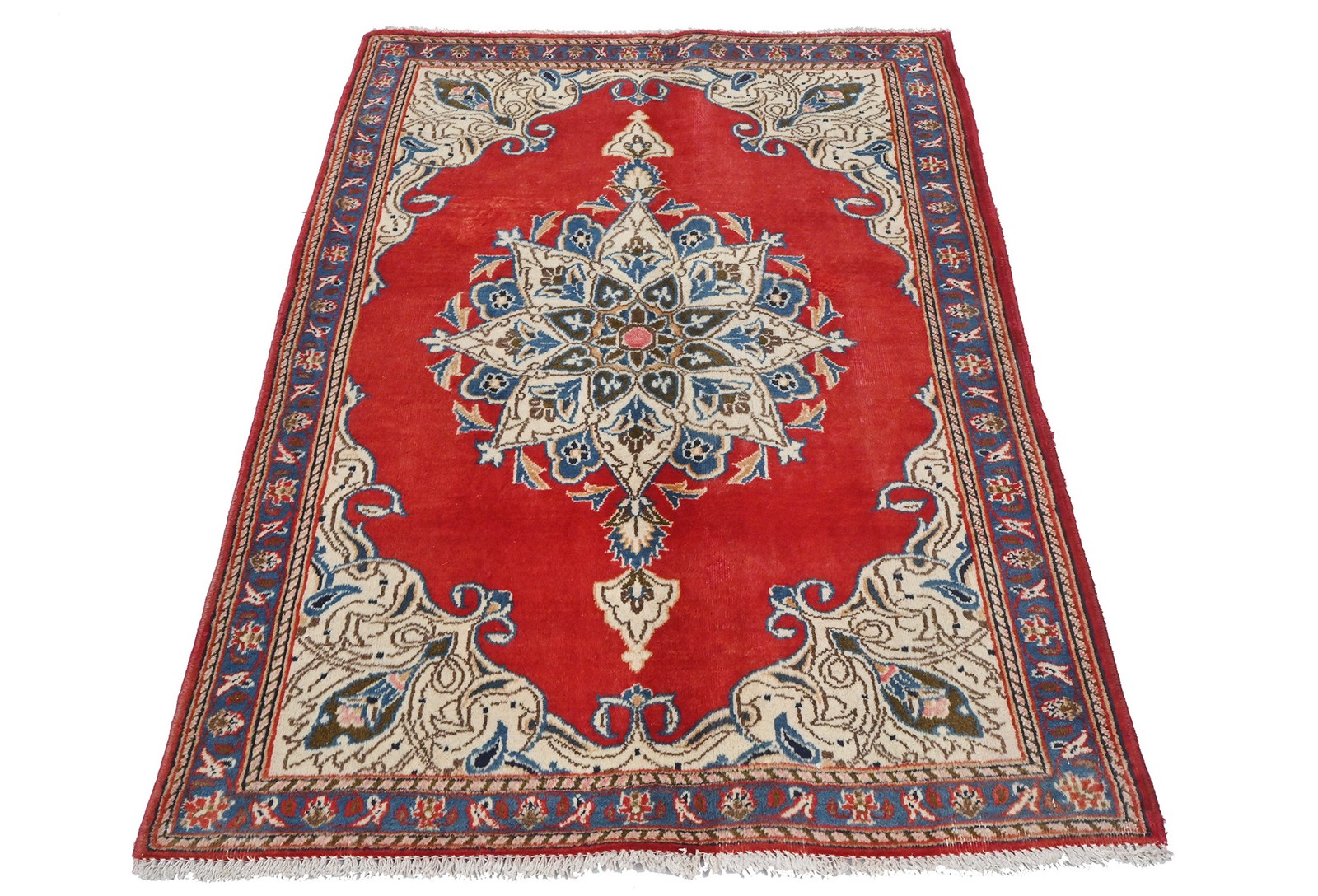Handmade Oriental Rug Floral Farmhouse Carpet Bedroom Bathroom Décor 3X5 ft