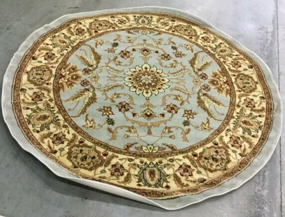 GREY / BEIGE 6′ X 6′ Round Back Stain Rug, Reduced Price 1172645007 LNH216G-6R