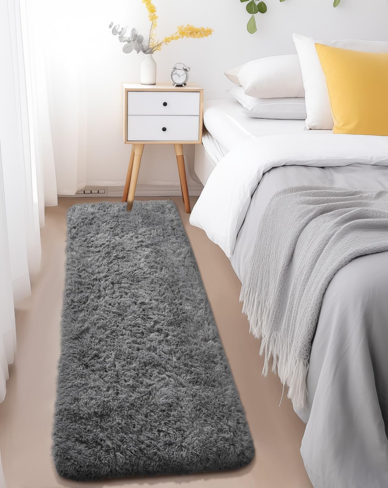 2×6 Washable Runner Rug for Hallway,Non-Slip Fluffy Soft Bedside Rugs, Bedroo…
