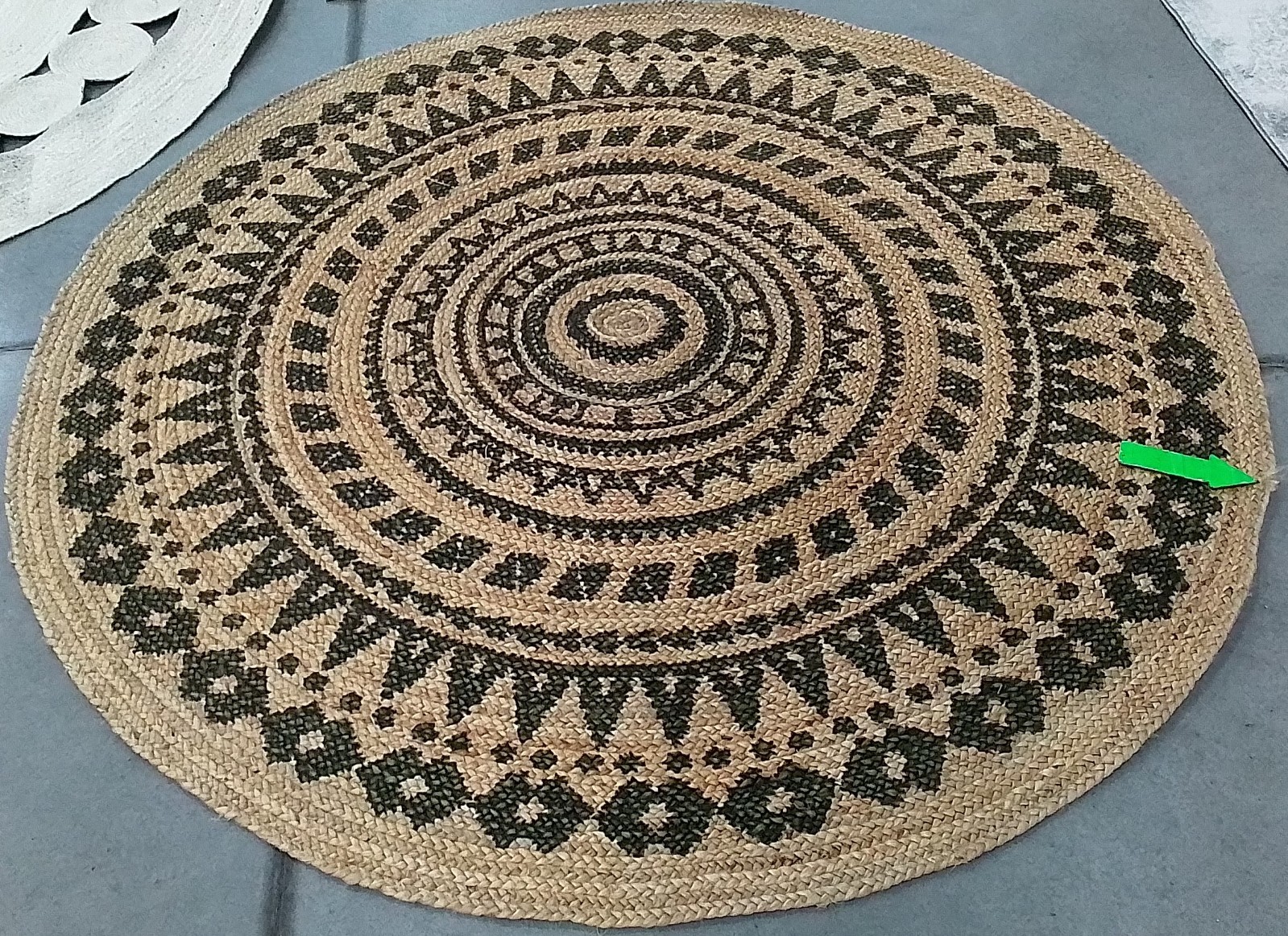 AQUA / NATURAL 6′-0″ x 6′-0″ Damaged Rug, Reduced Price 1172786771 NF802A-6R