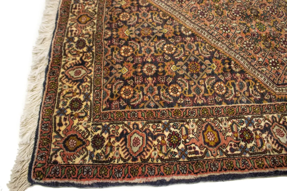 Handmade 4×6 Vintage Oriental Rug Rusty Peach Floral Design Home Decor Carpet