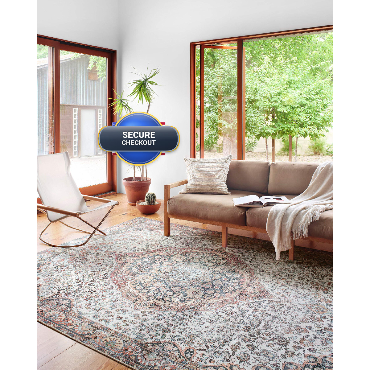 Loloi Wynter Collection Wyn-01 Red/Multi 5-0 X 7-6 Area Rug .13 Thick Area Rug