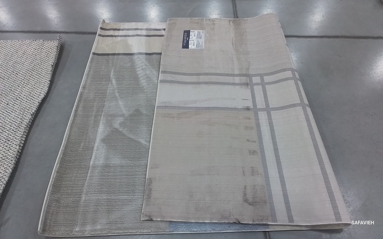 IVORY / TAUPE 5′-3″ x 7′-7″ Back Stain Rug, Reduced Price 1172801447 ORW302A-5