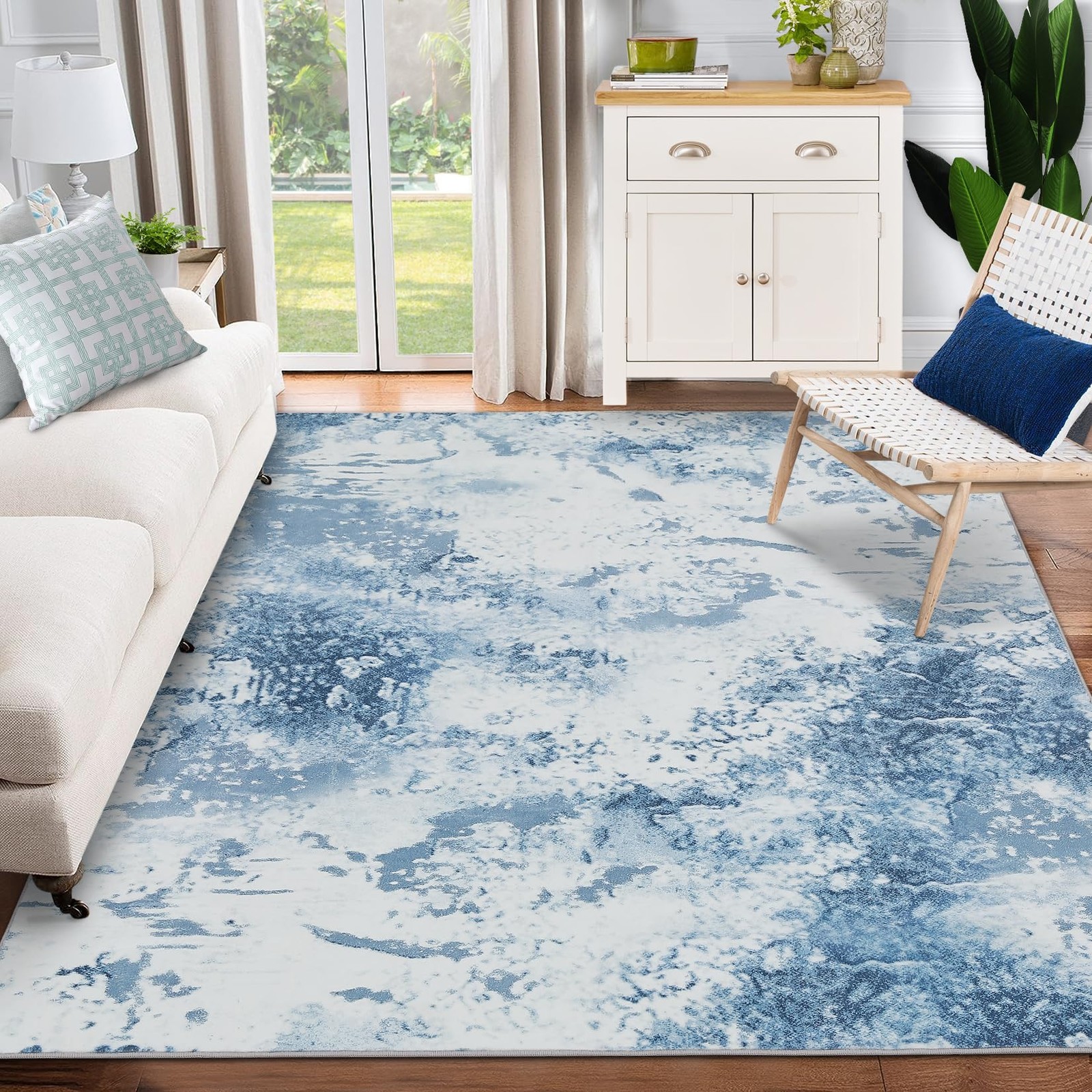 Gaomon Washable Soft Area Rug 5X7 Modern Abstract Design Rugs Stain Resistant