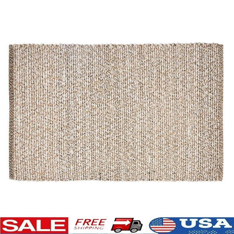 Woven Boucle Scatter Rug Indoor Accent Handmade Durable Stain Resistant 27×45 US