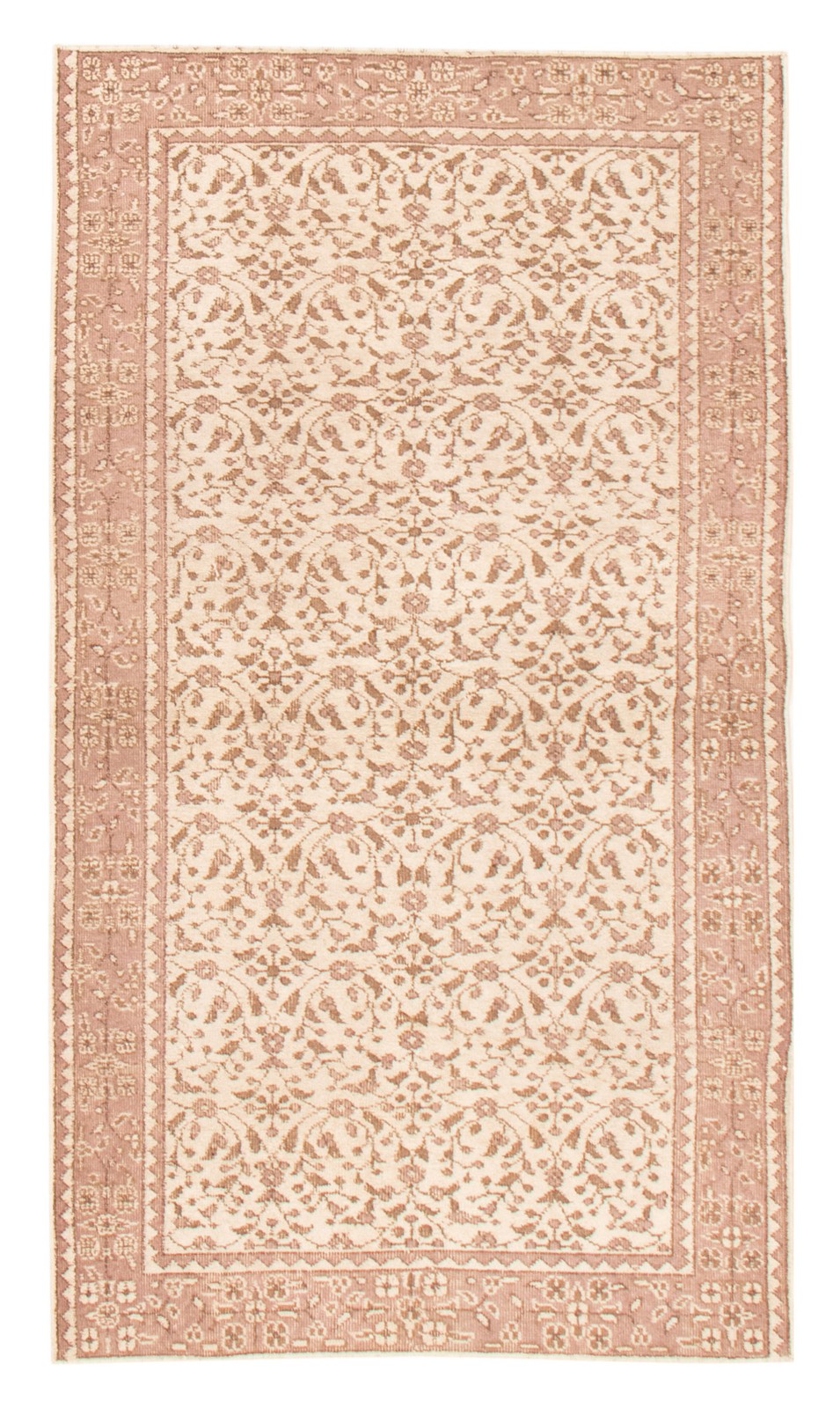 Vintage Hand-Knotted Area Rug 3’9″ x 6’8″ Traditional Wool Carpet