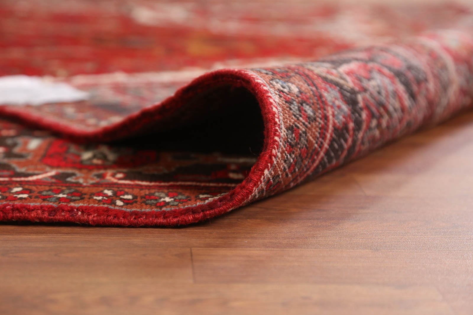Vintage Red/ Brown Wool Geometric Heriiz Area Rug 8×12 ft Hand-knotted Carpet