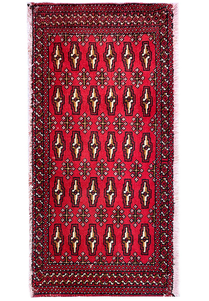 1.6 x 3.4 Turkman Bokhara Tribbal Rug #F-6964