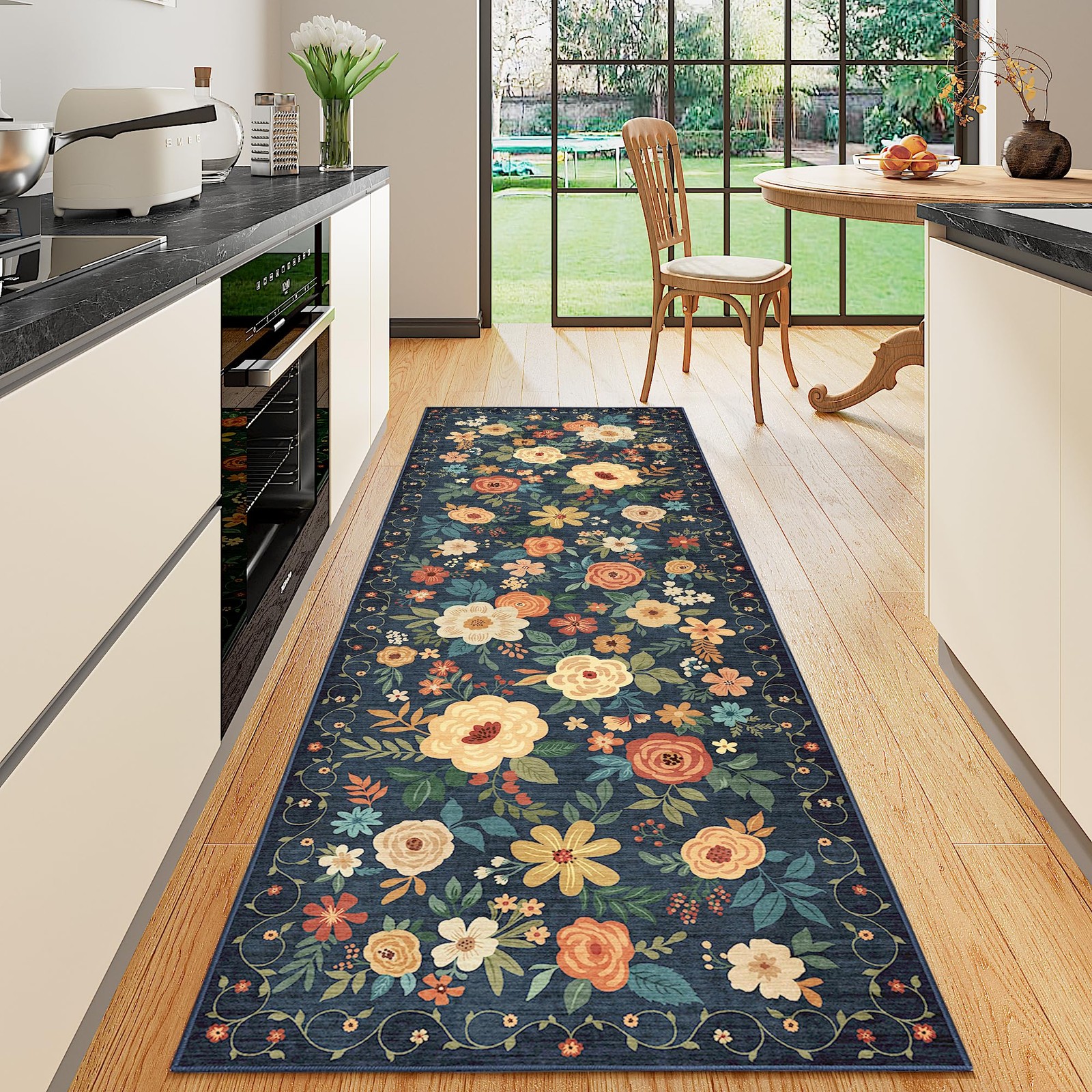 2×6 Runner Rug for Hallway, Washable Kitchen Runner Rug with Non Slip Backing…