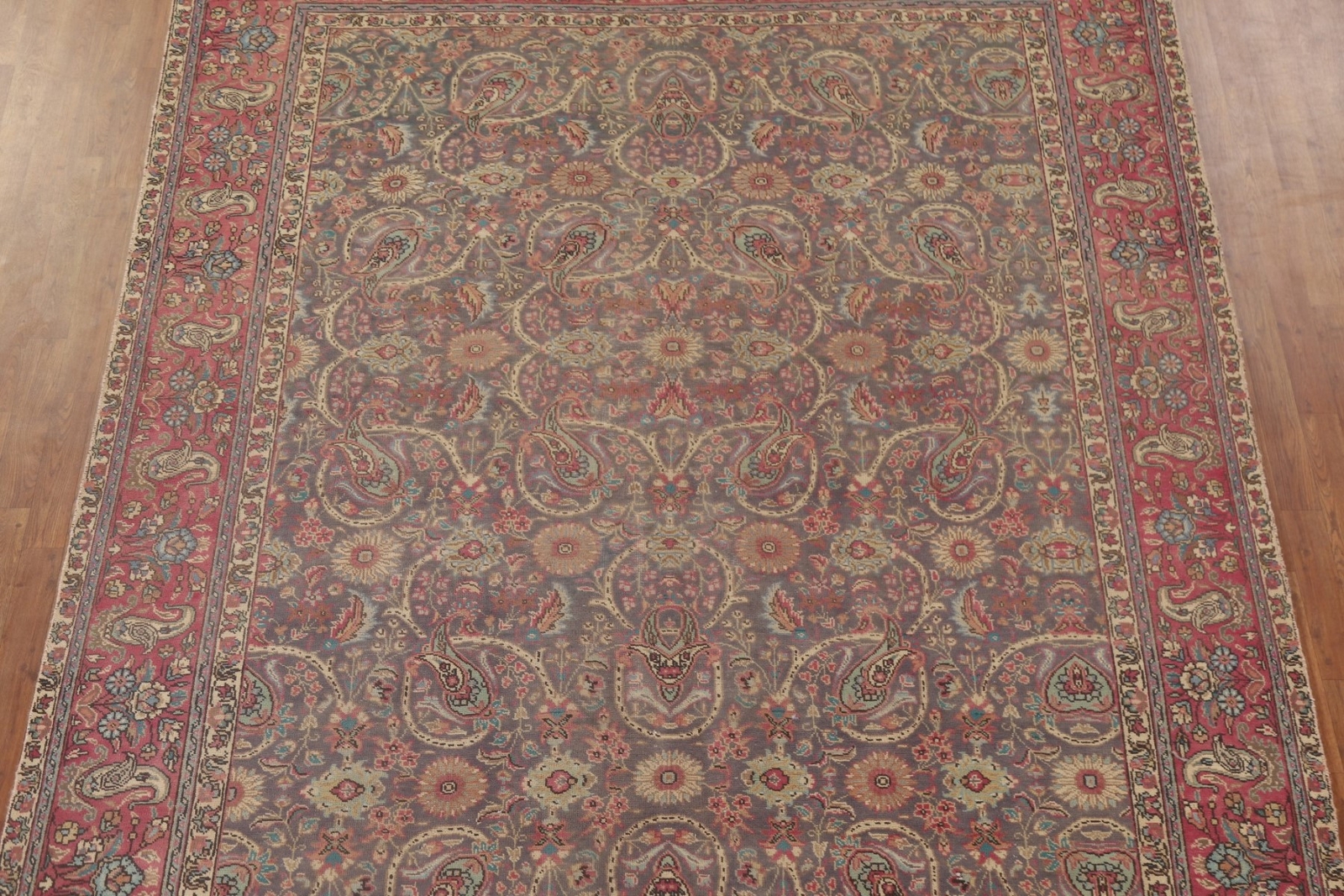 Vintage Floral Traditional Tebriz Area Rug 8’x11′ for Dining Room Handmade Rug