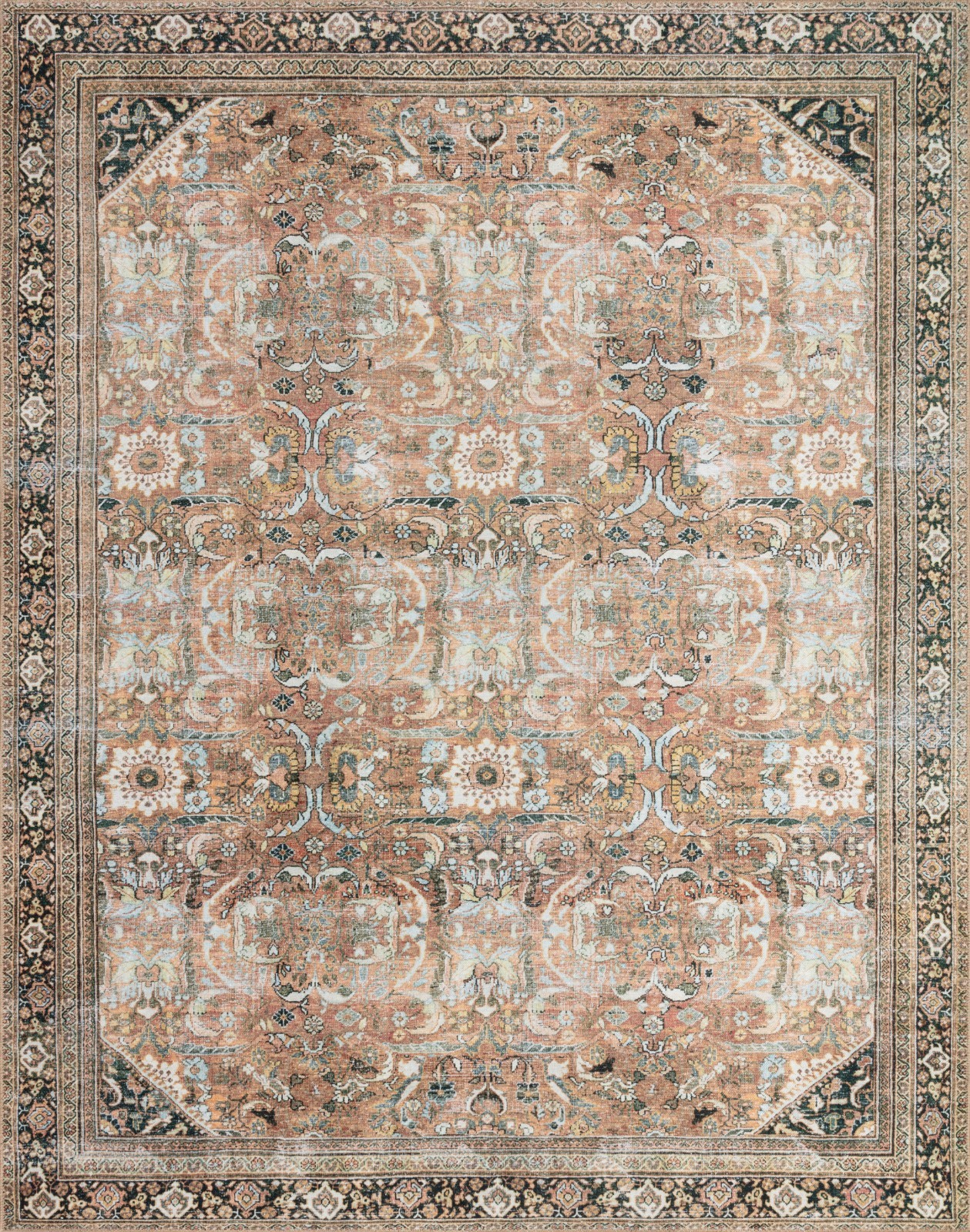 Auburn / Multi 5′-0″ x 7′-6″ Area Rug, Low Profile