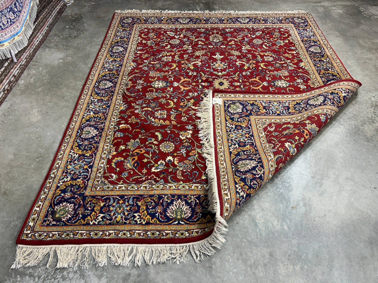 7’11″x9’7″ Hand-Knotted 100% Wool Pile Qume Rug