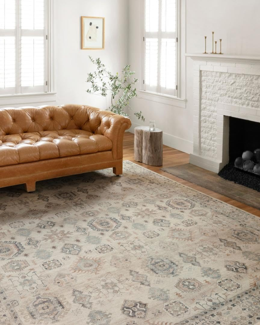 Hathaway Collection HTH-04 Beige/Multi 2′-6″ X 7′-6″, .25″ Thick Runner Rug, Sof