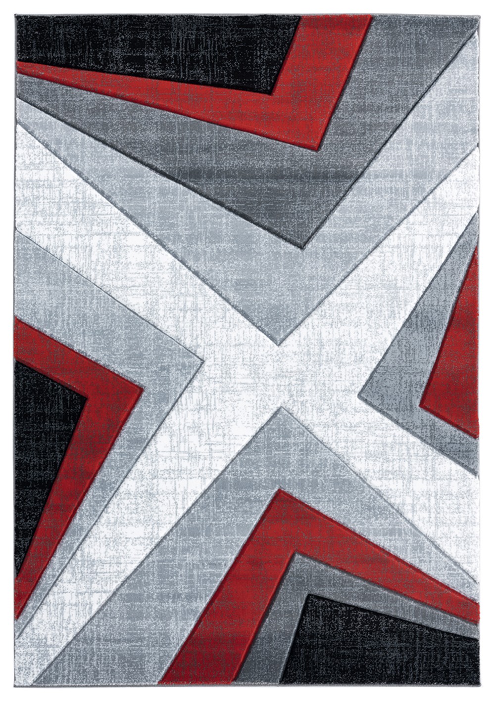 2×3 United Weavers Red Geometric Angled Blocks 2050 10030 – Aprx 1′ 10″ x 2′ 8″
