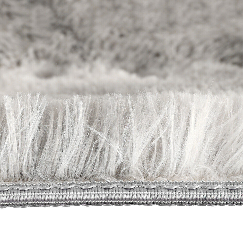 Round Shaggy Area Rug Tie-Dye Carpet Fluffy Floor Mat Anti-Skid Rug Bedroom Home