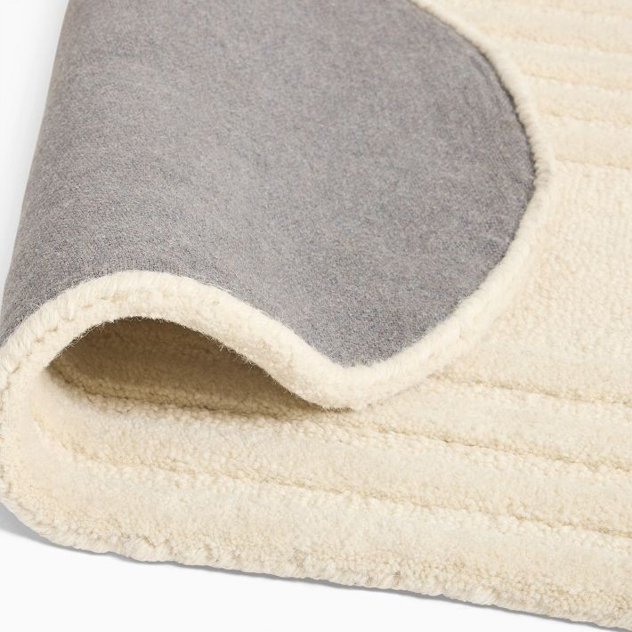 Kids Oblong Rug Hand-Tufted Area Rug Handmade High-Low Rugs for Bedroom, kids