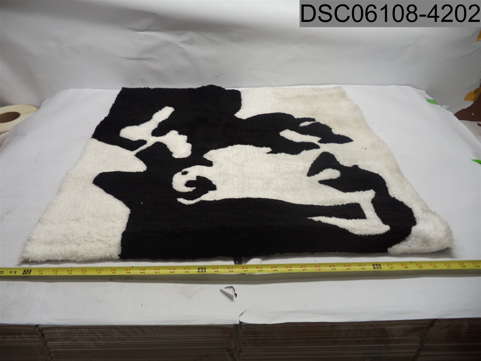 Cow Print Rug, L 30″ X W 30″