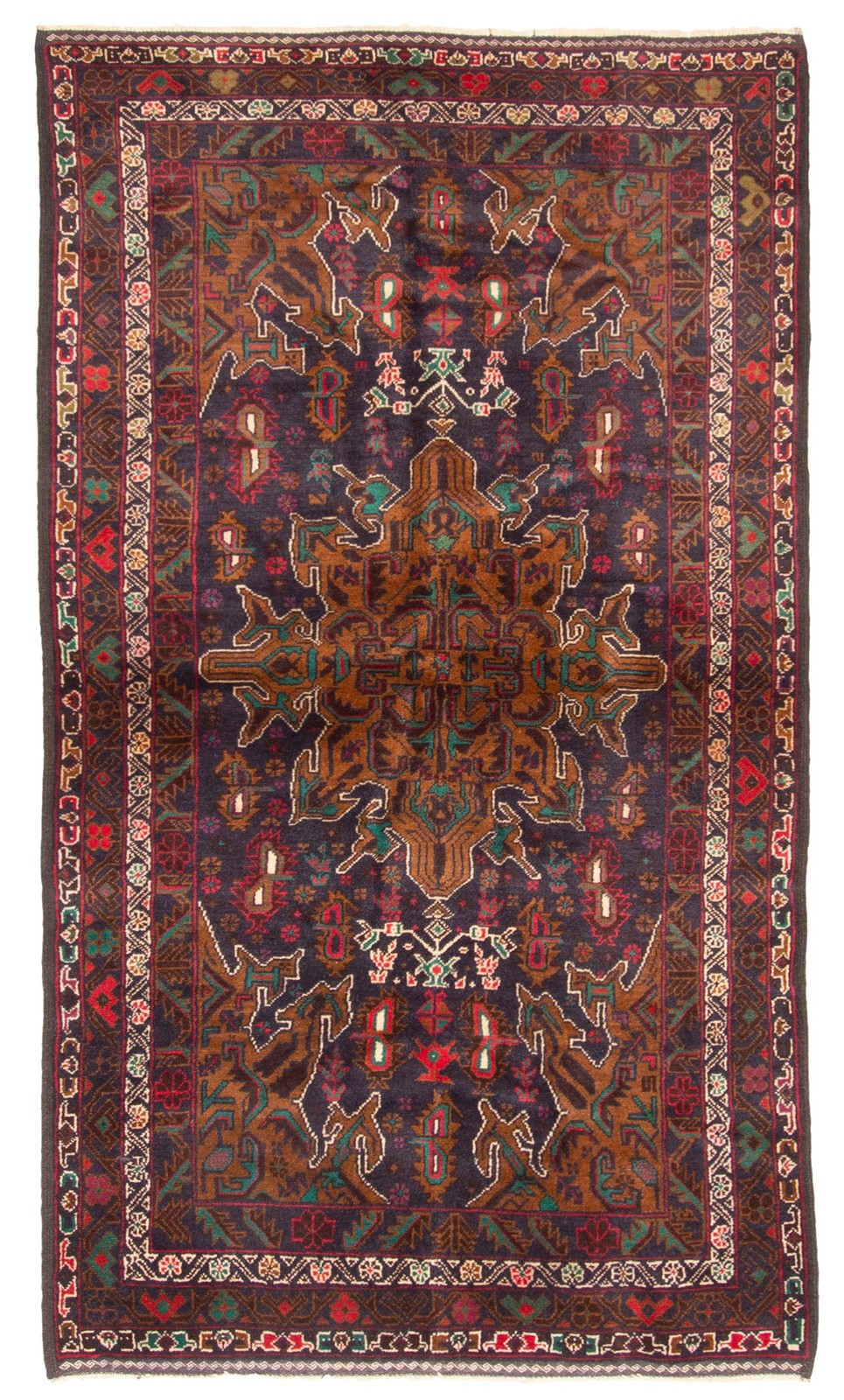 Vintage Traditional Hand-Knotted Area Rug 3’8″ x 6’8″ Oriental Wool Carpet