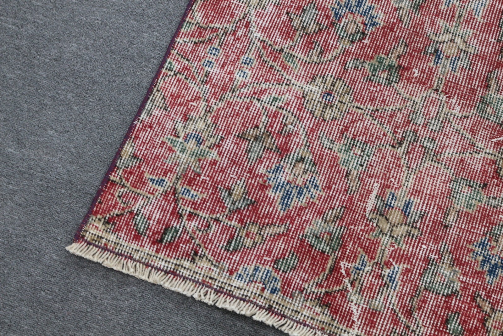 4,9×9,5 ft Rug, Vintage Turkish Rug, Red Oriental Wool Rug