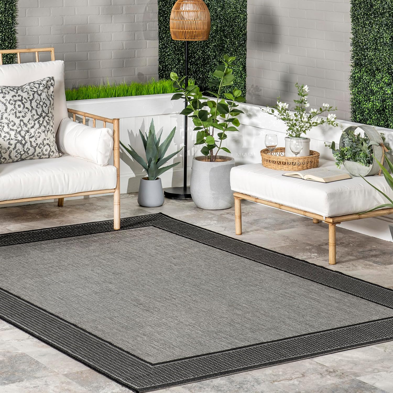 3′ X 5′ Outdoor Performance Area Rug, OEKO-TEX Certified, Weather Resistant, Hig