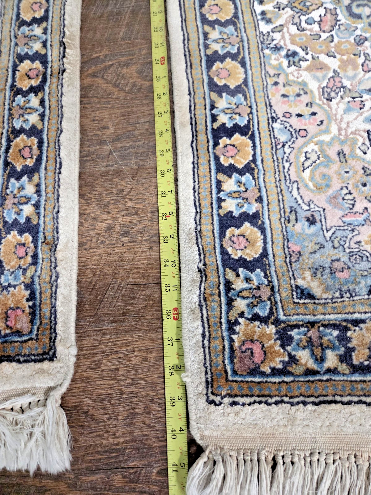 Vintage Hand‑Knotted Wool Rug Set (Pair) 2′ x 3.5′ Colorful Medallion & Floral