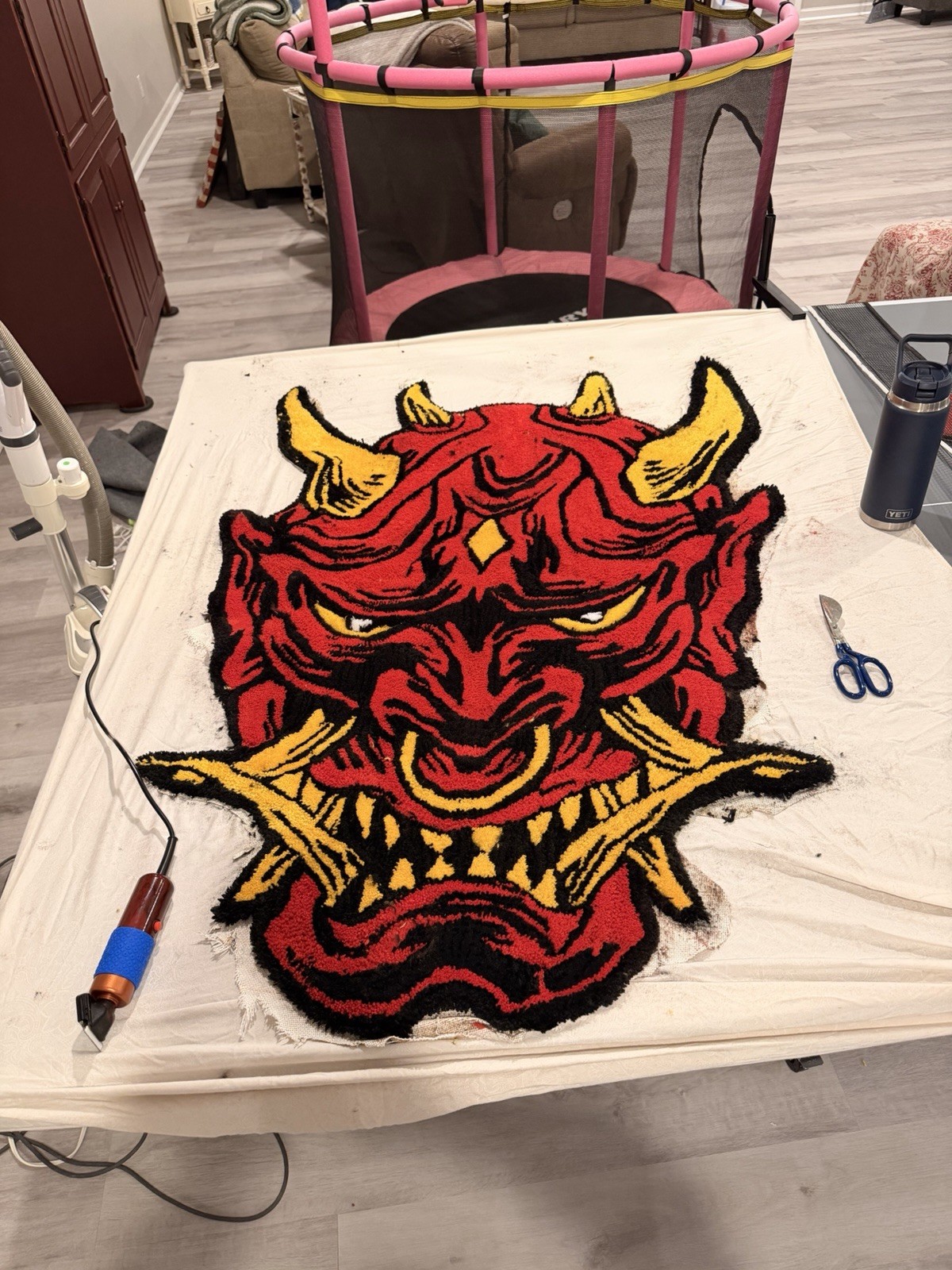 Hand Tufted Demon Rug One Of One