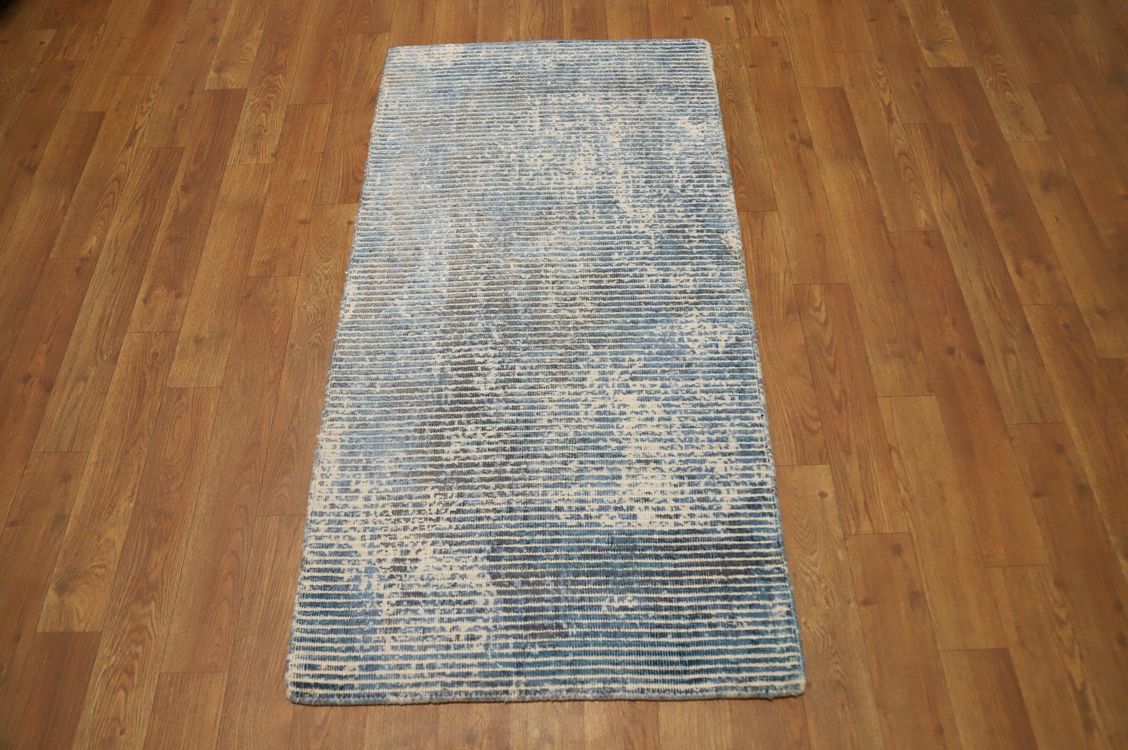 Abstract Modern Accent Rug 2×4 Handmade Distressed Look Carpet for Foyer