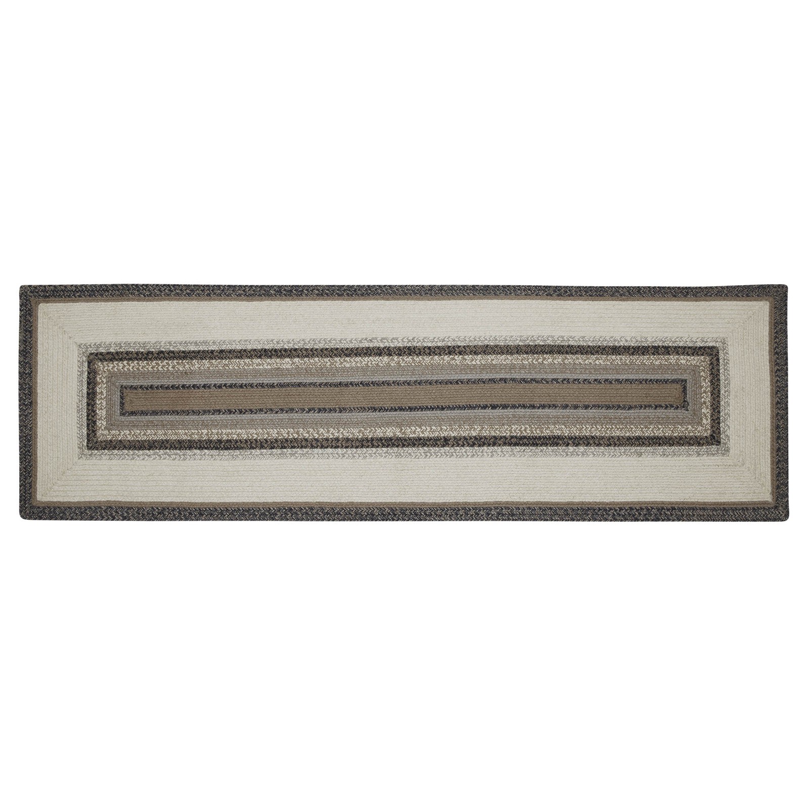 Farmhouse 24″x78″ Area Rug Black Stenciled Floral Vine / Floor Decor VHC Brands
