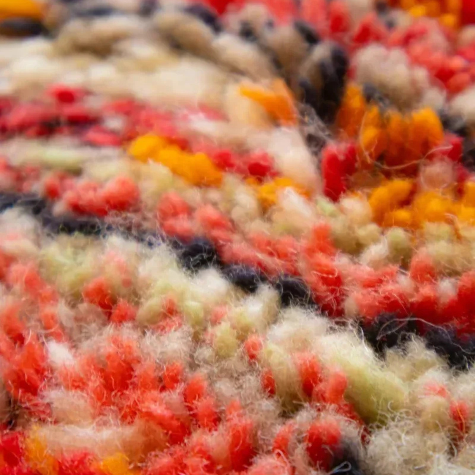 Handwoven Moroccan Boucherouite Rug – Multicolor Wool Area Rug Boho Style