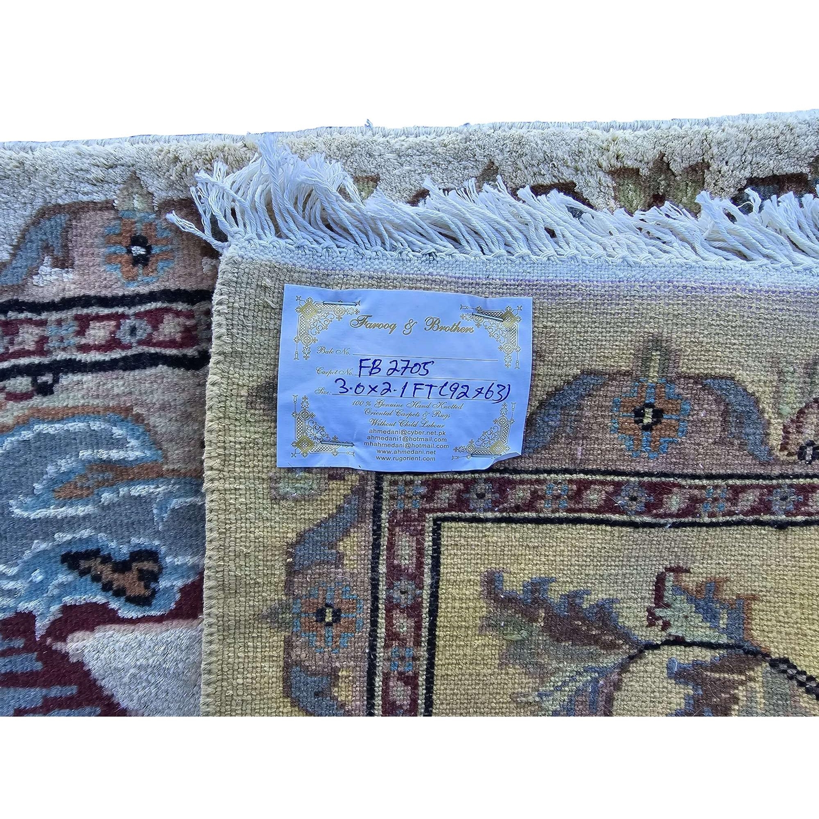 Area Rug Umre Khayam Wall Pictorial Hand Knotted Wool Silk Carpet (3.0 x 2.1)’