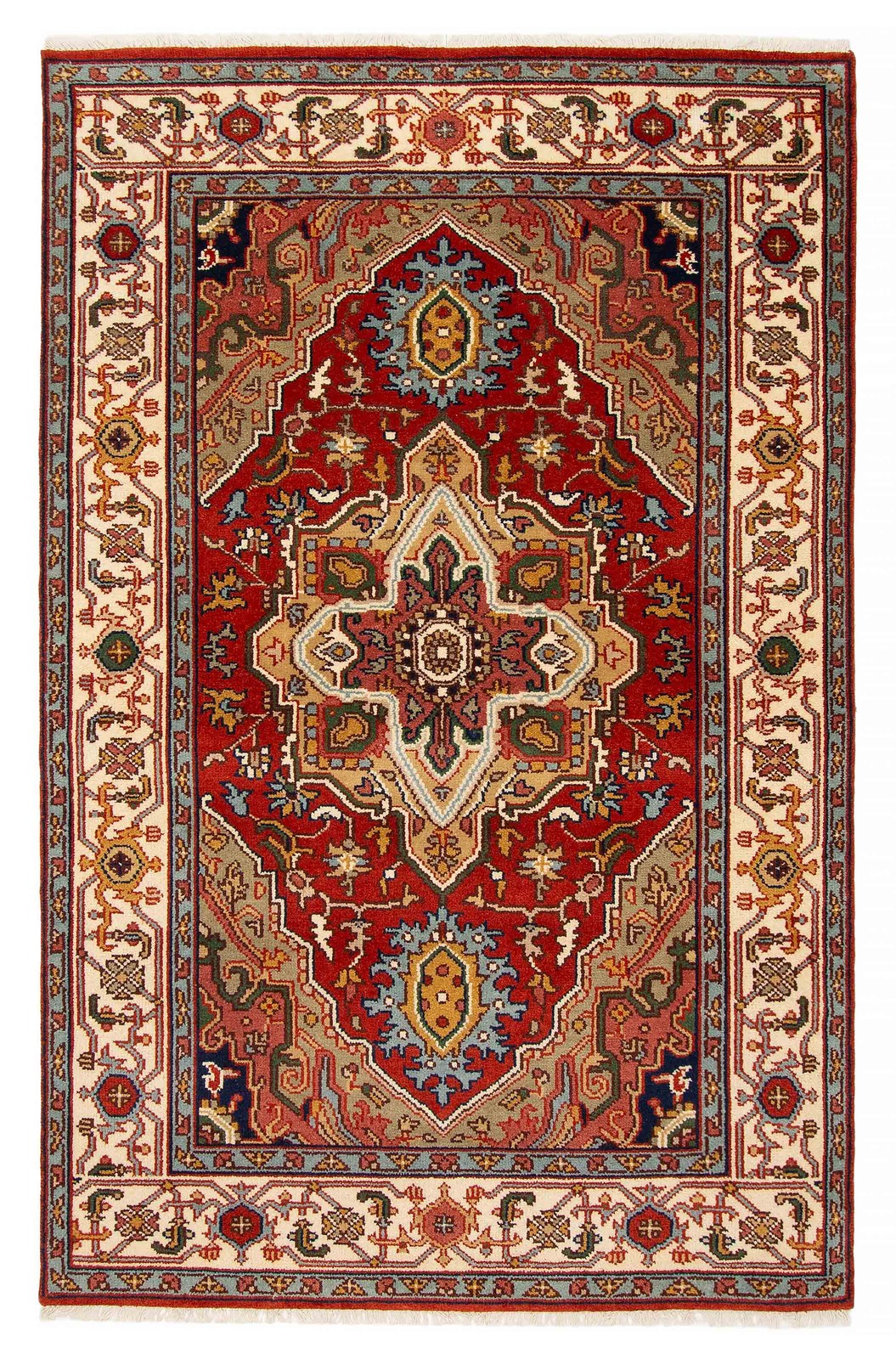 Vintage Hand-Knotted Area Rug 5’1″ x 7’11” Traditional Oriental Wool Carpet