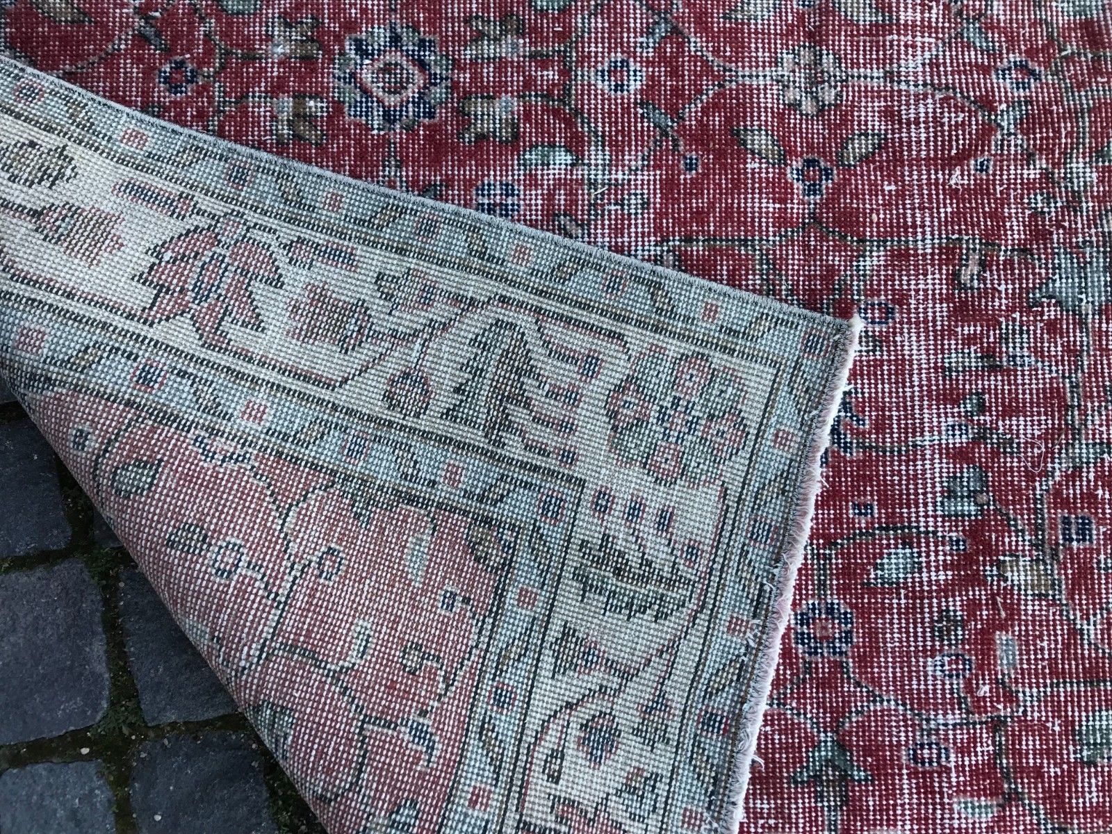 Turkish Vintage Rug, Handmade Wool Rug, Bohemian Large Rug, 5,6 x 8,8 ft