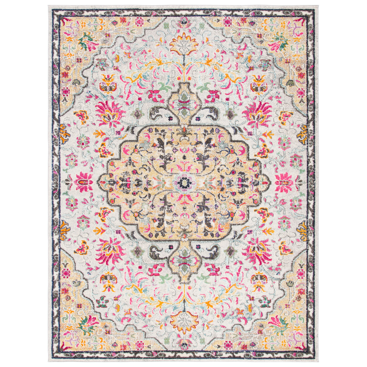 SAFAVIEH Madison Collection MAD447G Grey / Gold Rug