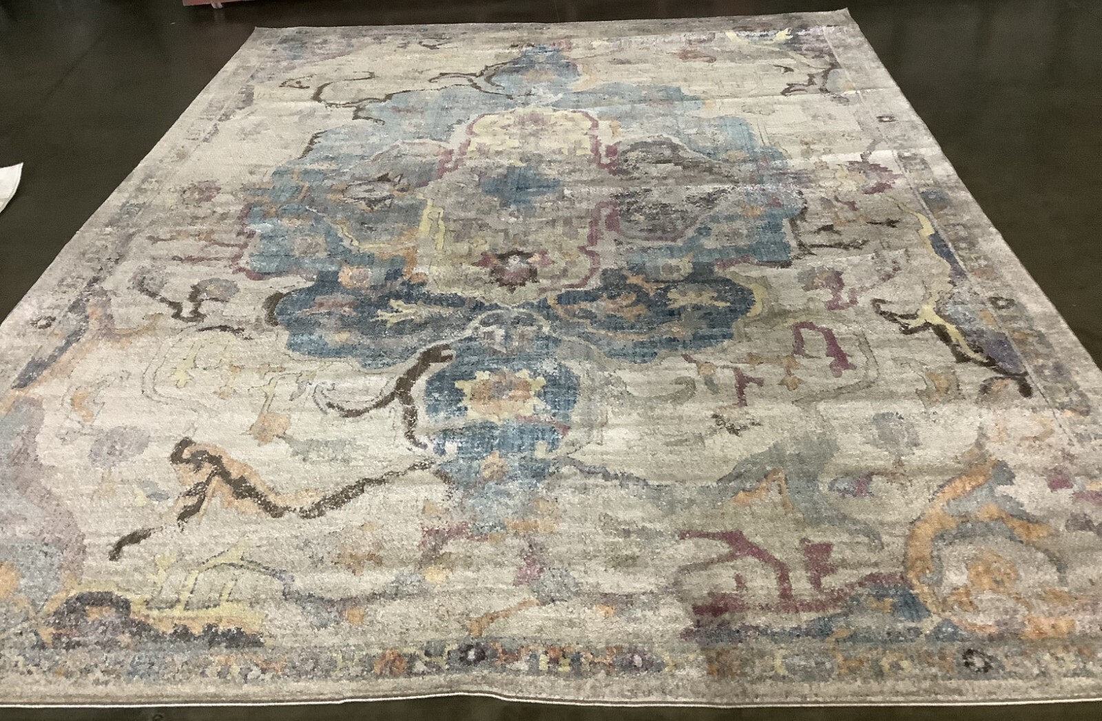 BLUE / LIGHT GREY 9′-0″ x 12′-0″ Stained Rug, Reduced Price 1172677435 BTL350D-9