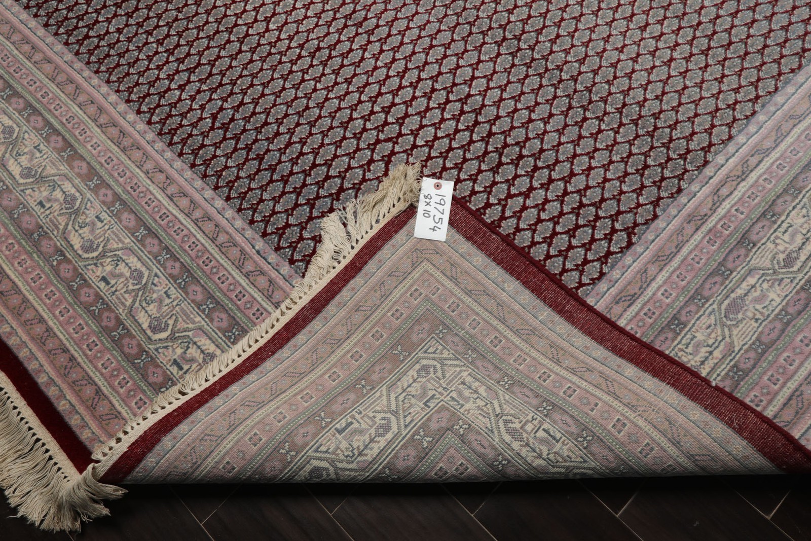 8×10 Hand Knotted New Zealand Wool Maroon Tabrizz Traditional Rug