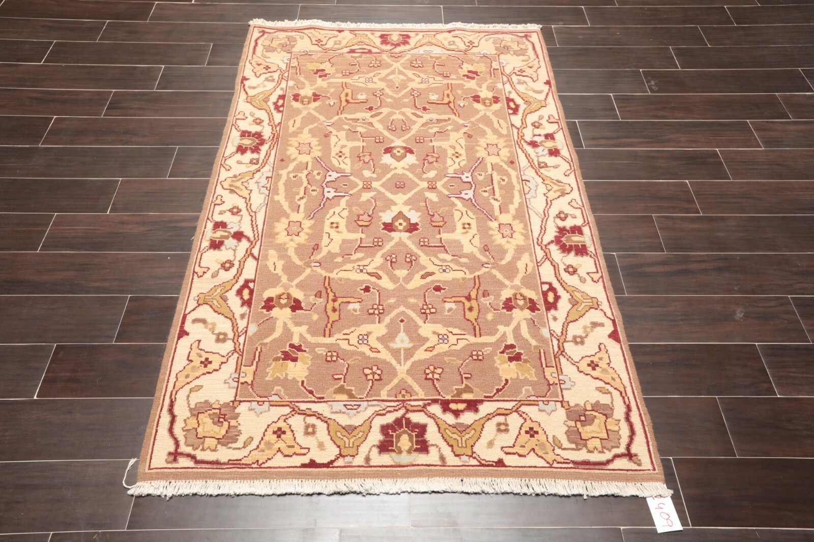 3’10” x 5’10” Nourison Nourmak Hand Knotted Wool High Low Pile Area Rug 4×6