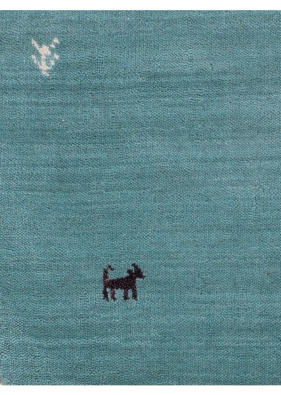 Authentic Tribal Gabbeh Blue Wool Rug 8×10 Ft – Handloom Handmade Living Room