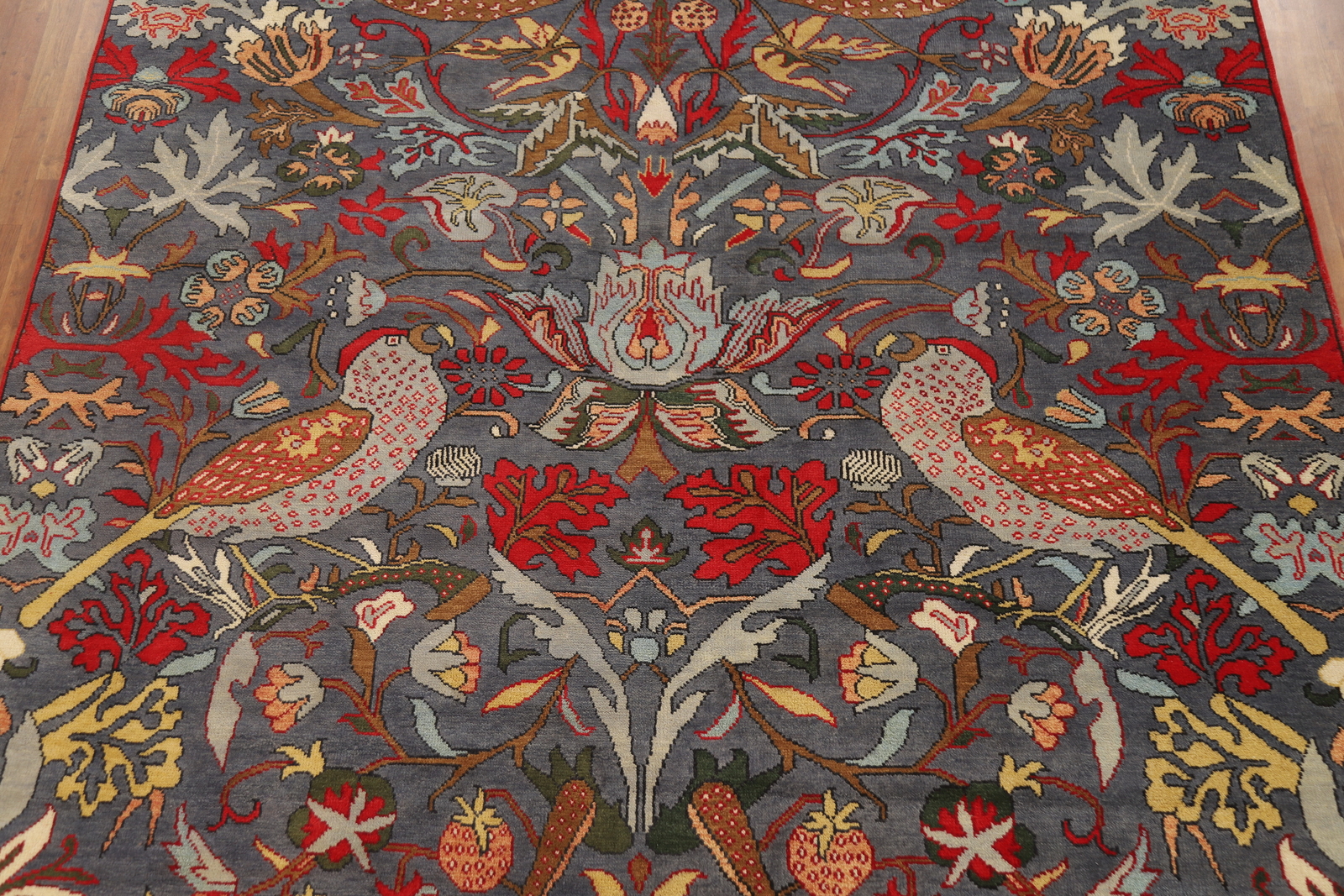 Animals Design Slate Gray Ziegler Oriental Hand-made Room Size Large Rug 10×14