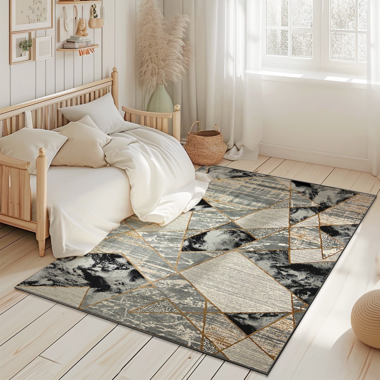 Marble Modern Abstract Contemporary Carpet Area Rug for Living Room