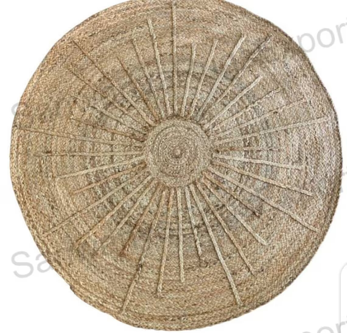Natural Pattern Jute Round Rug/Outdoor Rug/ Garden Rug/ Circular Jute Rug/ Outdo