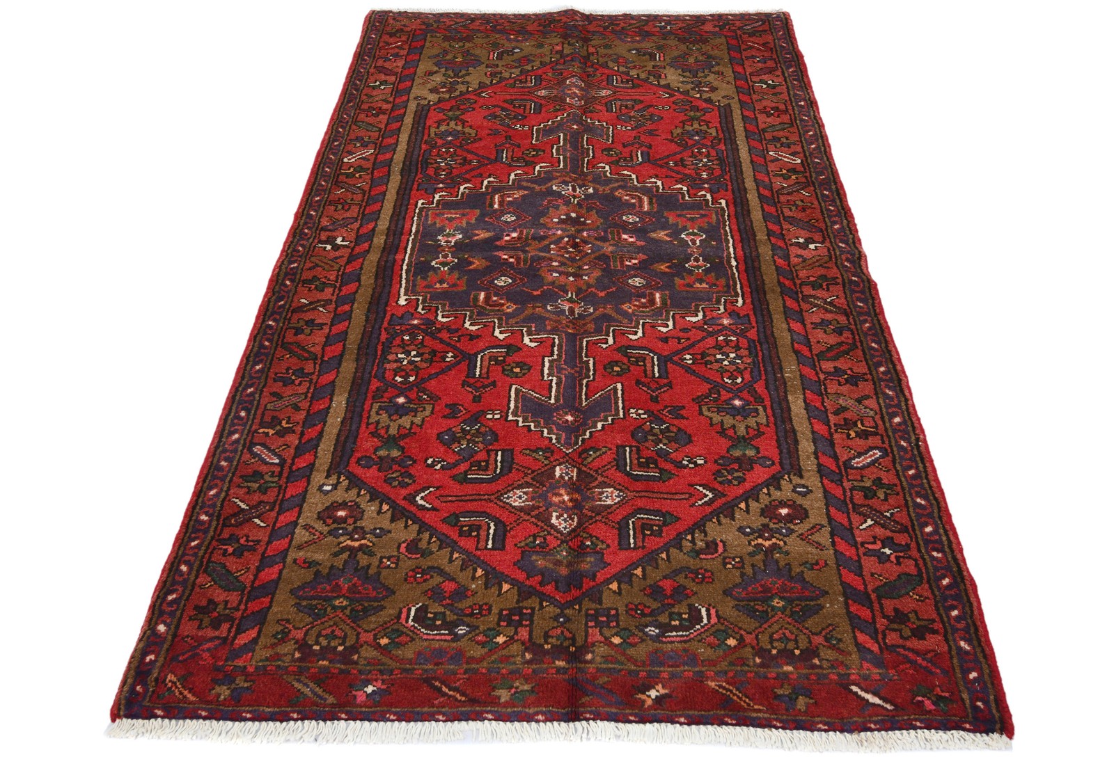 Handmade Oriental Rug Tribal Geometric Style Farmhouse Kitchen Carpet 3’6X6’3 ft