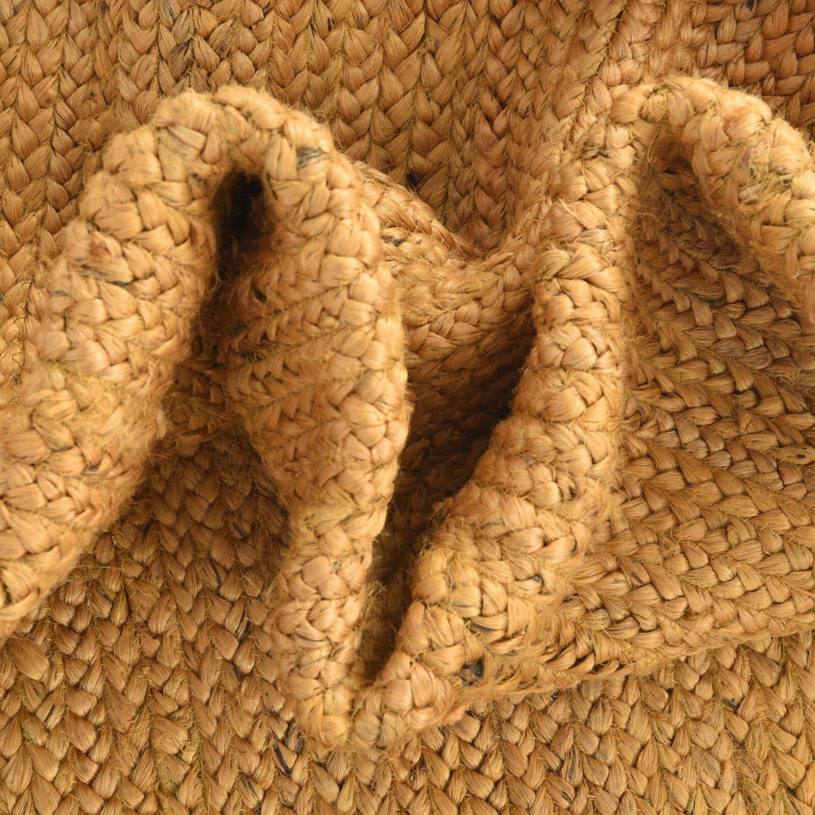 Yellow Carpet Rug Jute 100% Natural Jute Style Rug Braided Modern Area Floor Mat